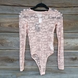 Forever 21: Pink Lace Body Suit
